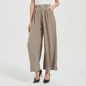 Wide Leg Black Slacks (Short Length)